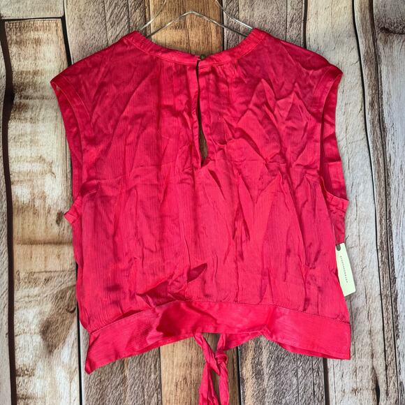 Anthropologie Blouse Sleeveless Pink Large Summer Versatile Classic Casual NWT - Picture 1 of 6